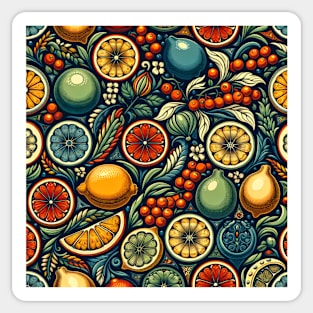 Art Deco Fruit Sticker